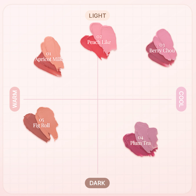 FORENCOS Soft Fitting Cream Blusher for Natural Makeup